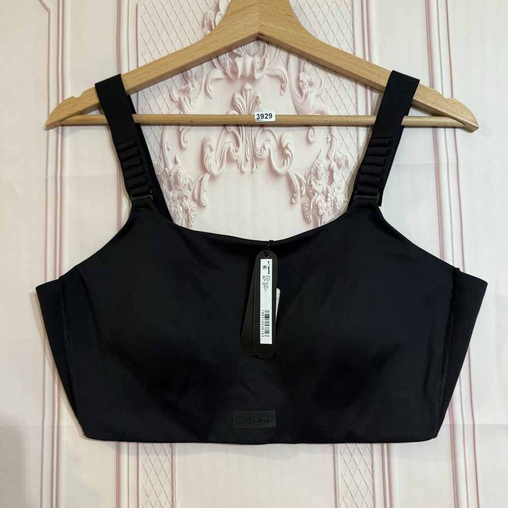 Nike SKIMS Matte Wide Strap Bra Obsidian Black Size 38C NWT $68